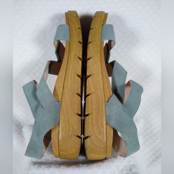 Alegria Suede Leather Ana Sandals Dusty Blue Sz 42EU - Picture 4 of 8